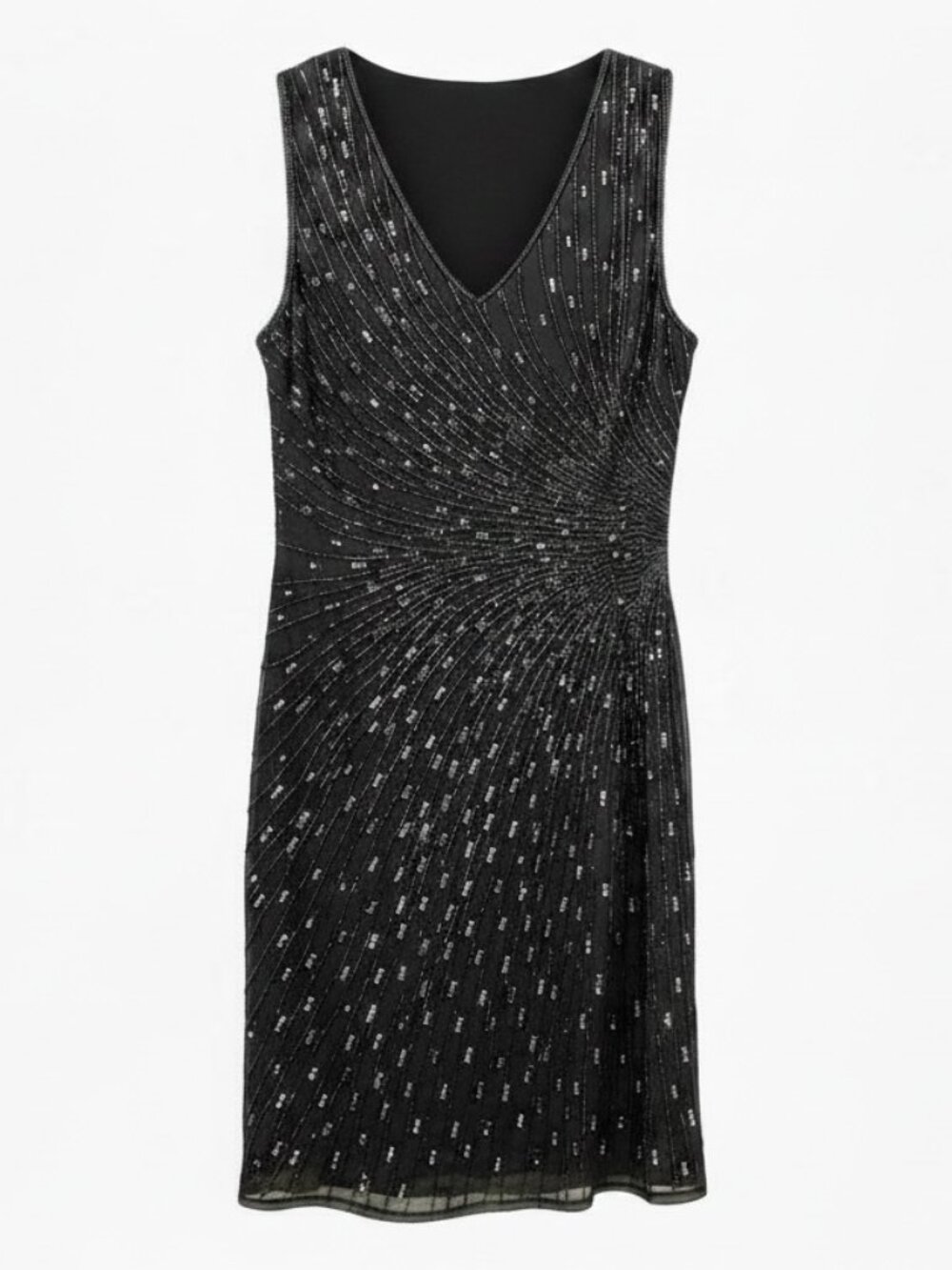 Adrianna Papell Hand Beaded Cocktail Dress